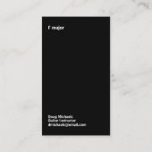 Carte De Visite Instructeur de guitare F Major (Dos)