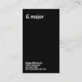 Carte De Visite Instructeur de guitare G Major (Dos)