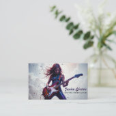 Carte De Visite Instructeur de guitare rock Star (Debout devant)