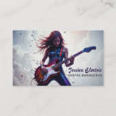 Carte De Visite Instructeur de guitare rock Star (Devant)