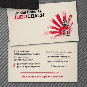 Carte De Visite Instructeur de Judo - Kanji et Judoka