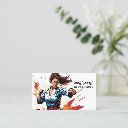Carte De Visite Instructeur de karate (Debout devant)