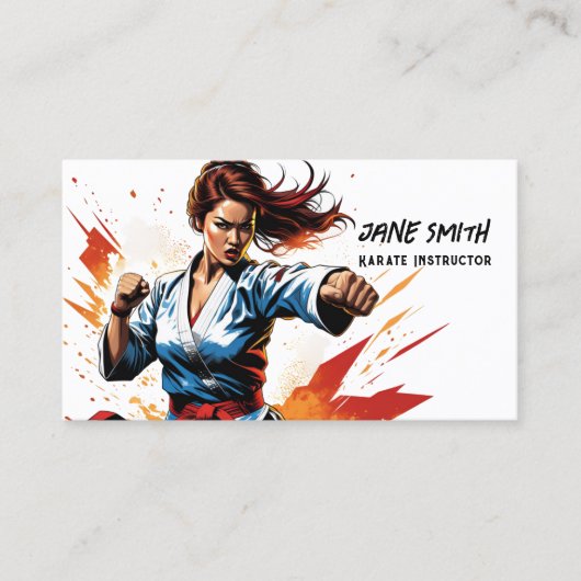 Carte De Visite Instructeur de karate (Devant)
