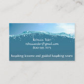 Carte De Visite Instructeur De Kayak Ou Guide De Voyage (Dos)