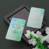 Carte De Visite Instructeur de méditation Aquarelle Yoga Pose Om S