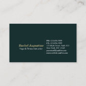 Carte De Visite Instructeur de méditation de Yoga Fitness Forêt Na (Dos)