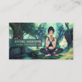 Carte De Visite Instructeur de méditation de Yoga Fitness Forêt Na (Devant)