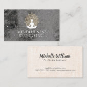 Carte De Visite Instructeur de méditation Marbre tacheté (Devant / Derrière)