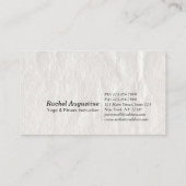 Carte De Visite Instructeur de méditation Yoga Elégant arbre Turqu (Dos)