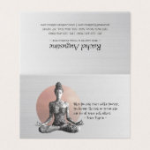 Carte De Visite Instructeur de méditation Yoga Reiki Master Lotus  (Extérieur déplié)