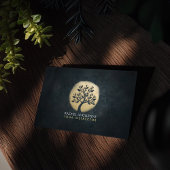 Carte De Visite Instructeur de méditation Yoga Studio Black Gold T