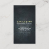 Carte De Visite Instructeur de méditation Yoga Studio Black Gold T (Dos)