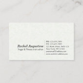 Carte De Visite Instructeur de méditation YOGA Studio Mandala colo (Dos)