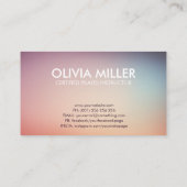 Carte De Visite Instructeur de Pilates minimaux cool (Dos)