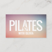 Carte De Visite Instructeur de Pilates minimaux cool (Devant)