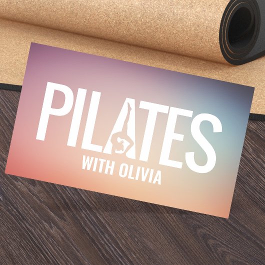 Carte De Visite Instructeur de Pilates minimaux cool