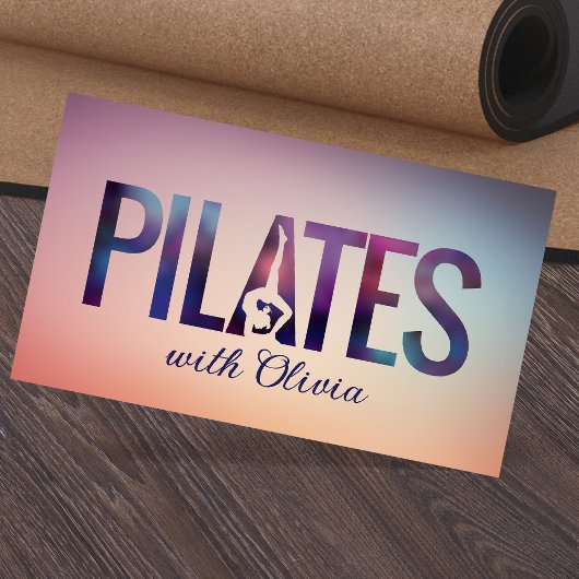 Carte De Visite Instructeur de Pilates minimaux cool