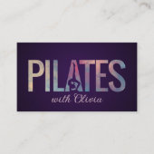 Carte De Visite Instructeur de Pilates minimaux cool (Devant)