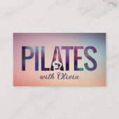 Carte De Visite Instructeur de Pilates minimaux cool (Devant)