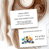 Carte de visite instructeur de pilotes d'aquarelle