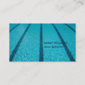 Carte De Visite Instructeur de piscine Blue Lanes Entraîneur de na (Devant)