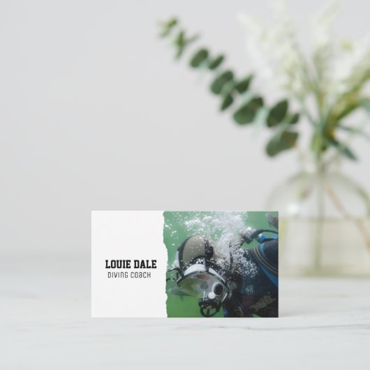 Carte De Visite Instructeur de plongée (Debout devant)