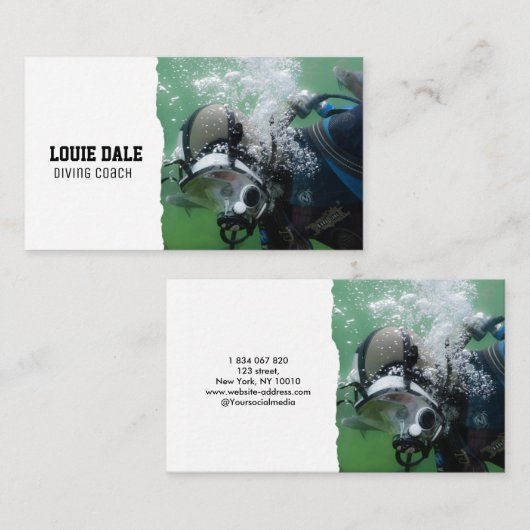 Carte De Visite Instructeur de plongée (Devant / Derrière)