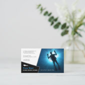 Carte De Visite Instructeur de plongée | Frogman | Sports nautique (Debout devant)