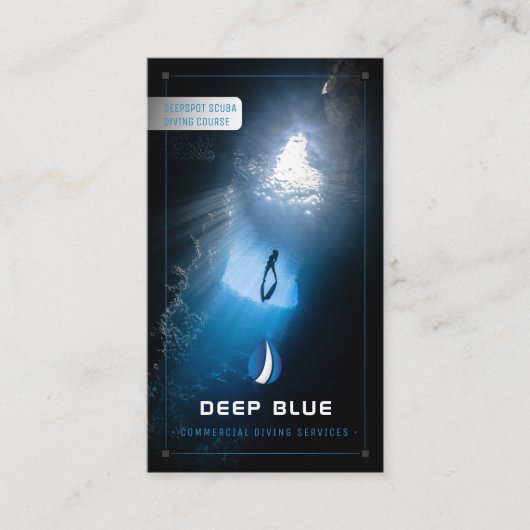 Carte De Visite Instructeur de plongée | Frogman | Sports nautique (Devant)