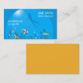 Carte De Visite Instructeur de plongée sous-marine affaires de plo (Devant / Derrière)