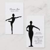 Carte De Visite Instructeur de professeur de danse de ballet de (Devant / Derrière)