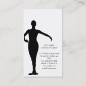 Carte De Visite Instructeur de professeur de danse de ballet de (Dos)