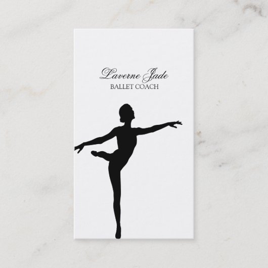 Carte De Visite Instructeur de professeur de danse de ballet de (Devant)