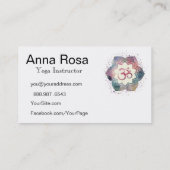 Carte De Visite Instructeur de professeur de mandala de Lotus de (Dos)