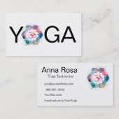 Carte De Visite Instructeur de professeur de mandala de Lotus de (Devant / Derrière)