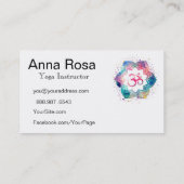 Carte De Visite Instructeur de professeur de mandala de Lotus de (Dos)