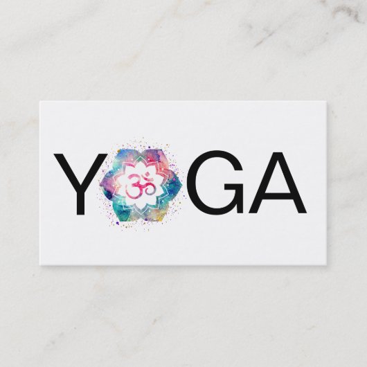 Carte De Visite Instructeur de professeur de mandala de Lotus de (Devant)