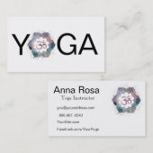 Carte De Visite Instructeur de professeur de mandala de yoga d'OM (Devant / Derrière)