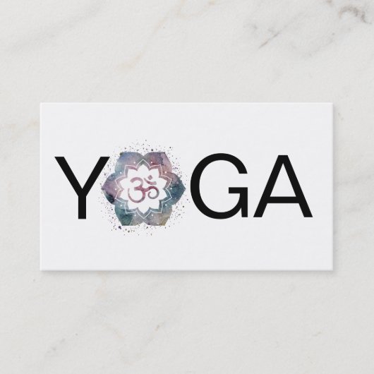 Carte De Visite Instructeur de professeur de mandala de yoga d'OM (Devant)