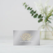 Carte De Visite Instructeur de Reiki de méditation de Lotus d'or d (Debout devant)