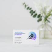 Carte de visite instructeur de ski (Debout devant)