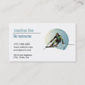 Carte de visite instructeur de ski (Devant)