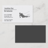 Carte de visite instructeur de ski (Devant / Derrière)