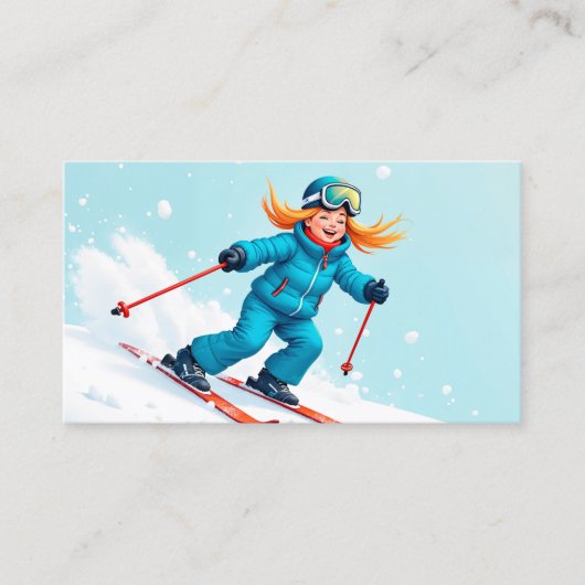 Carte De Visite Instructeur de ski (Devant)
