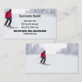 Carte De Visite Instructeur de ski de fond Ski skieur (Devant / Derrière)