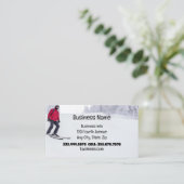 Carte De Visite Instructeur de ski de fond Ski skieur (Debout devant)