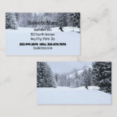 Carte De Visite Instructeur de ski de fond Ski skieur (Devant / Derrière)