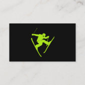 Carte De Visite Instructeur de ski, leçons de ski, location de ski (Dos)