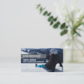 Carte De Visite Instructeur de ski Portrait, Skier & Snowboarder (Debout devant)