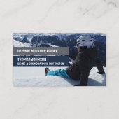 Carte De Visite Instructeur de ski Portrait, Skier & Snowboarder (Devant)